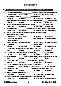 Đề và đáp án kiểm tra môn Tiếng anh lớp 9 - Ngô Khắc Hiển